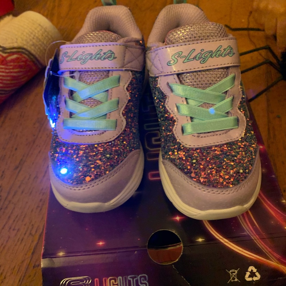 Skechers 20267N LVAQ S lights glimmer kicks - Picture 4 of 5